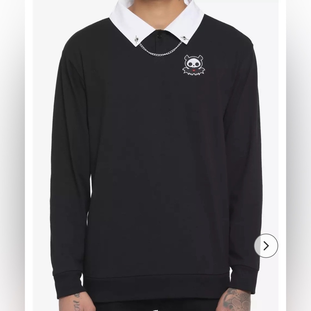 Skelanimals Diego Chain Collar Long-Sleeve Top